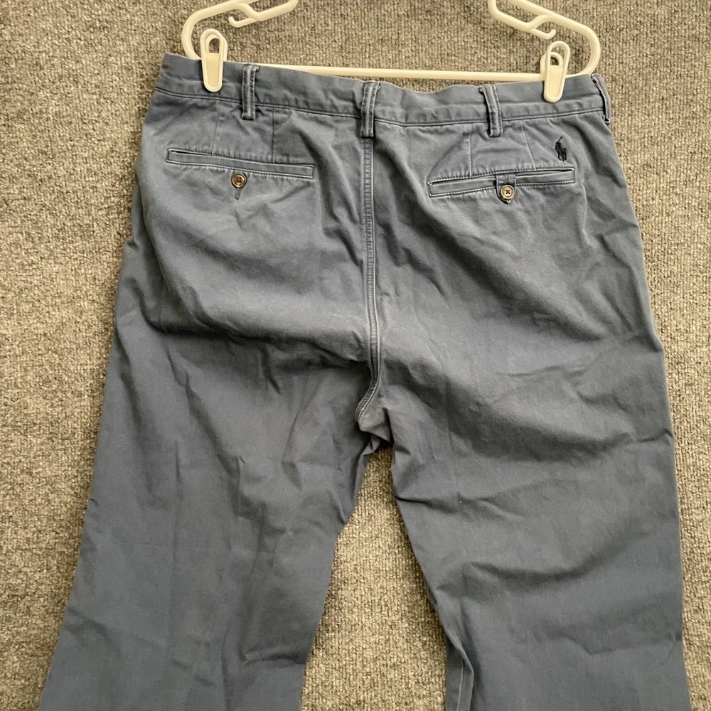 Polo Ralph Lauren Chino Pants Mens Sz 36/32 Stretch Cotton Blue